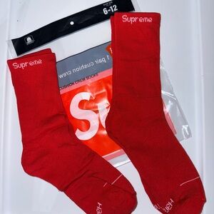 Supreme Bold Red Casual Socks